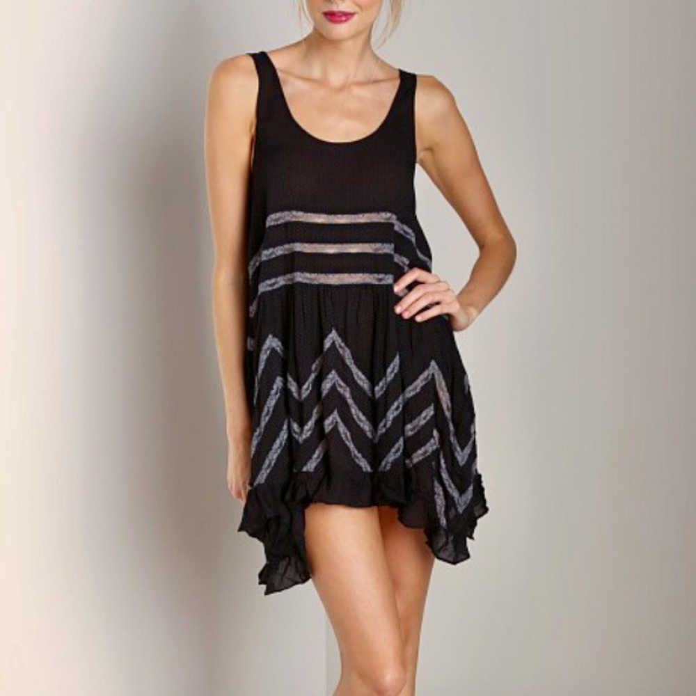 [XS] Free People Voile Lace Trapeze Slip Dress